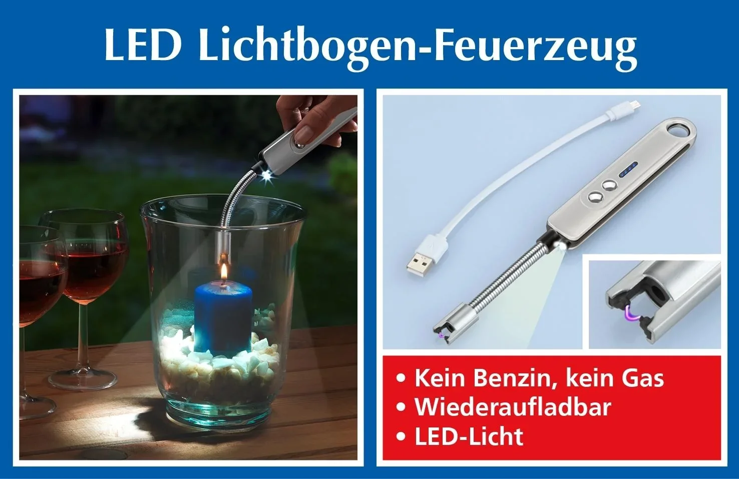 LED Lichtbogen-Feuerzeug - 4
