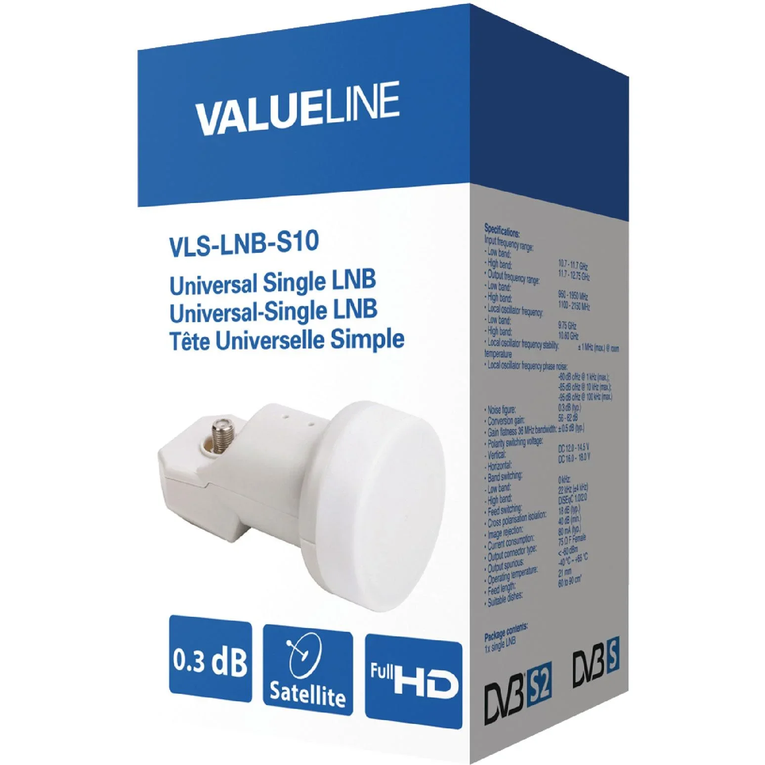 Universal-LNB Single 0.3 dB - 0