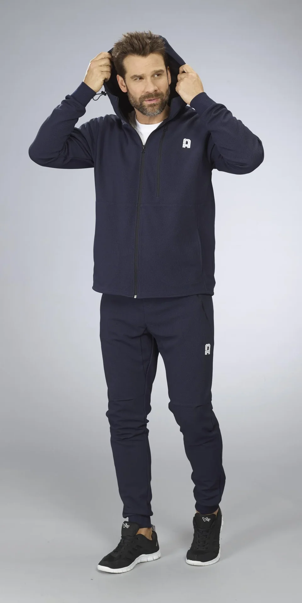 Jacke mit Kapuze, Farbe marine, Gr.M - 3