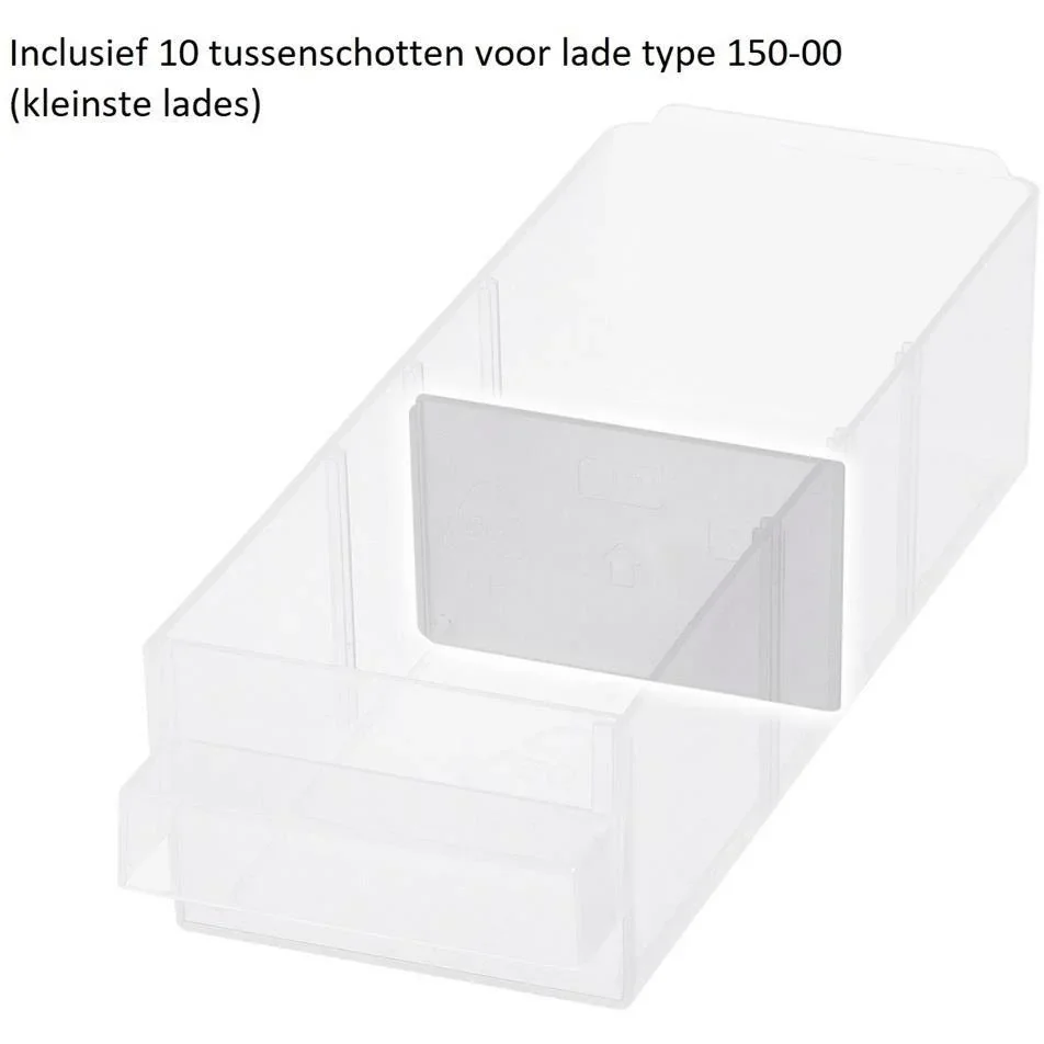 Schubladenblock mit 44 Schubladen - 51x30,6x15cm MIT losem Einsatz A8-1 - Kunststoff - 2