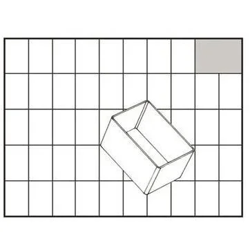Schubladenblock mit 44 Schubladen - 51x30,6x15cm MIT losem Einsatz A8-1 - Kunststoff - 6