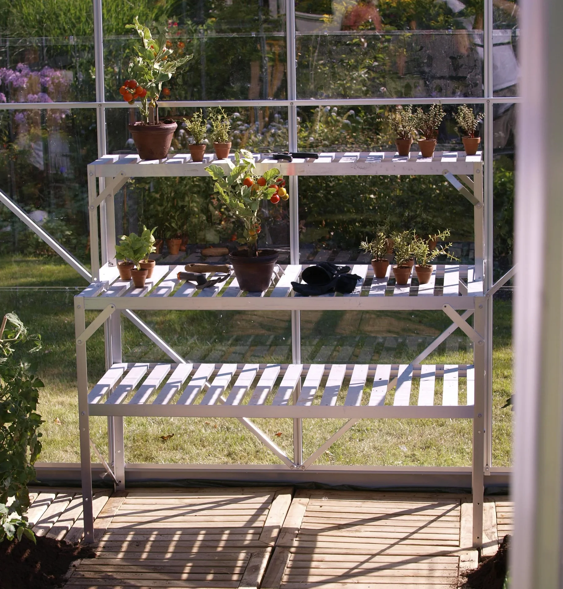 Alu-Tischaufsatz, Farbe 121 x 28 x 39 cm, Farbe alu - 2