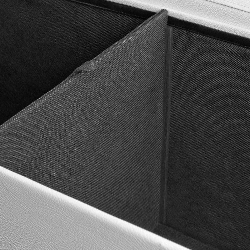 Bank mit Ablage weiß | klappbar | 114 x 40 x 40 cm - 4
