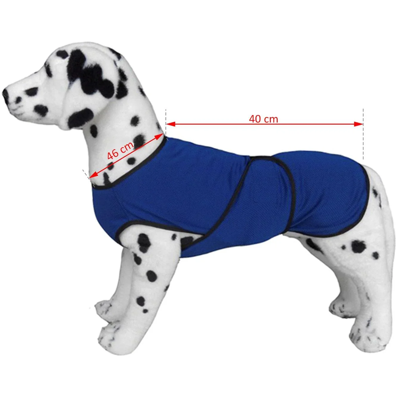 Hunde Kühlweste Kühljacke Cooling Vest schnelle Abkühlung Polyester Blau Ø40 x 46 cm - 1