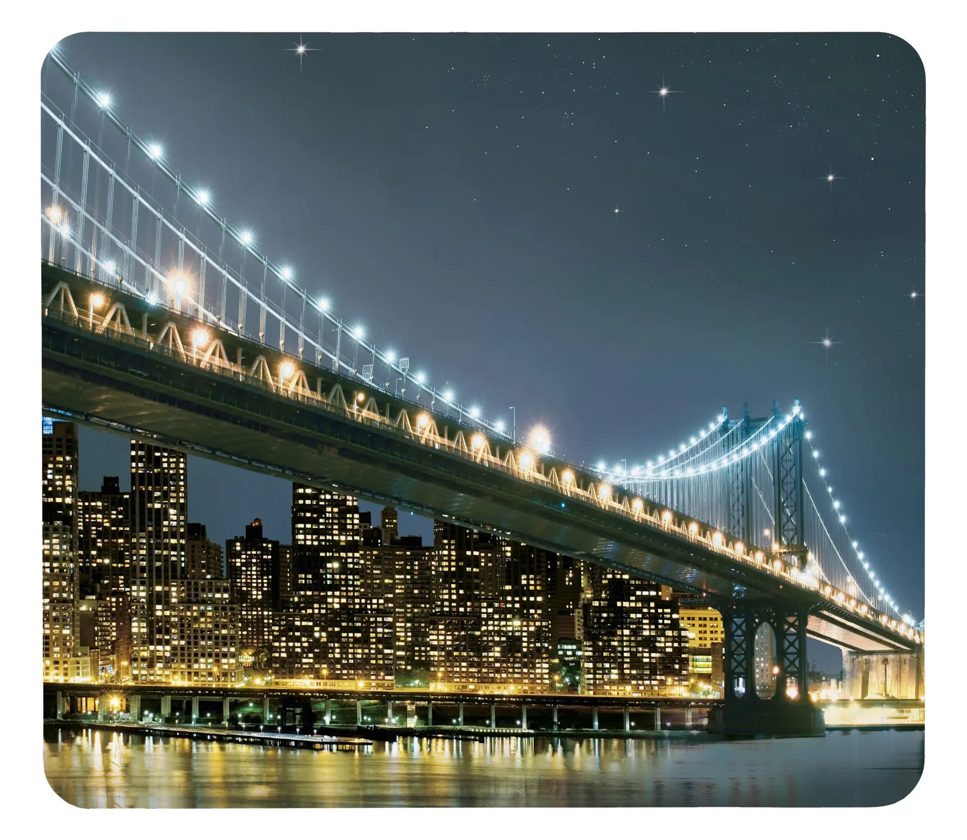 3 in 1 Herd-Abdeckplatten, Schneidbretter, Arbeitsplatten, Glas, Brooklyn Bridge-Design, je 52 x 30 cm, 2er-Set - 8