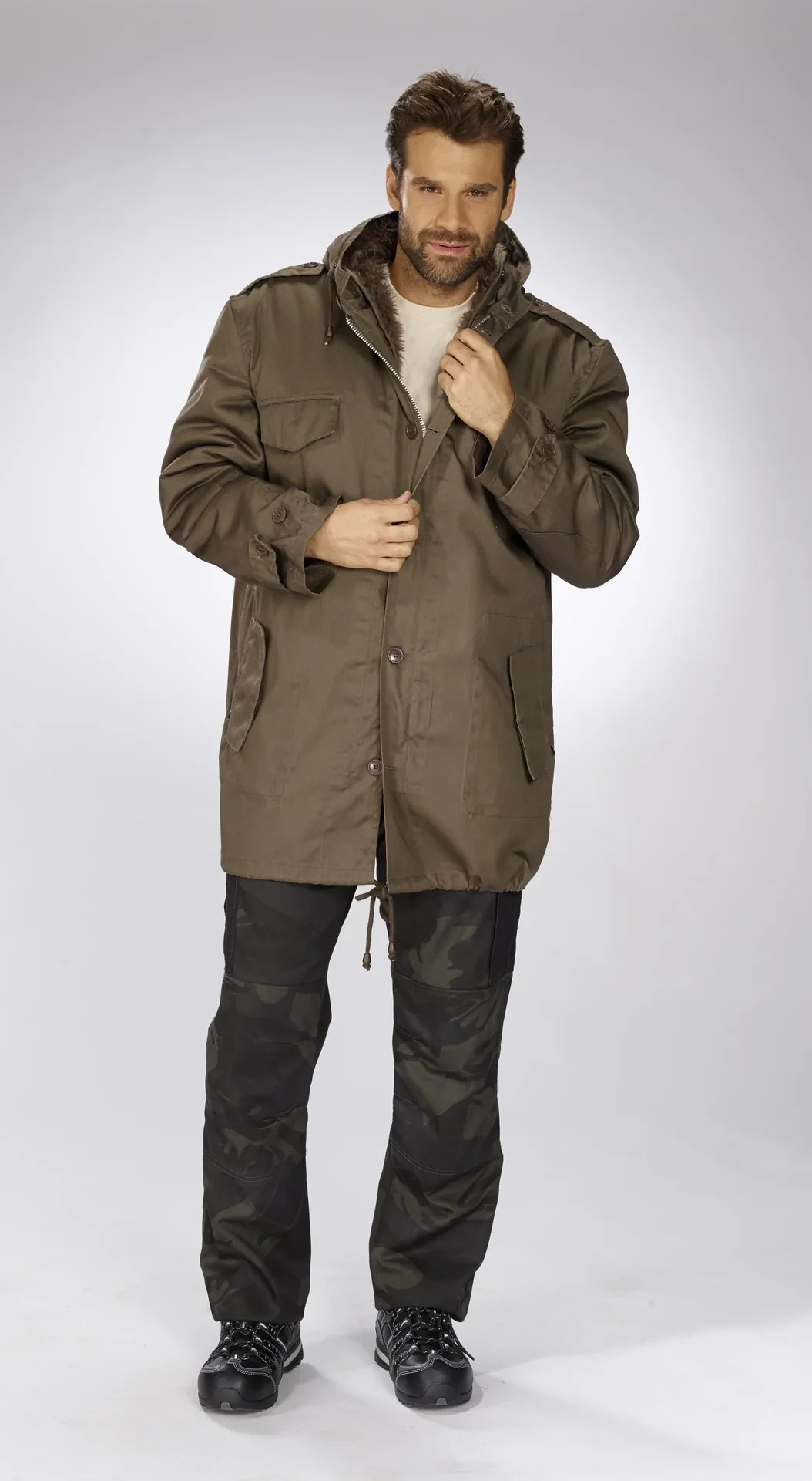 Parka, Farbe steingrau, Gr.M - 6