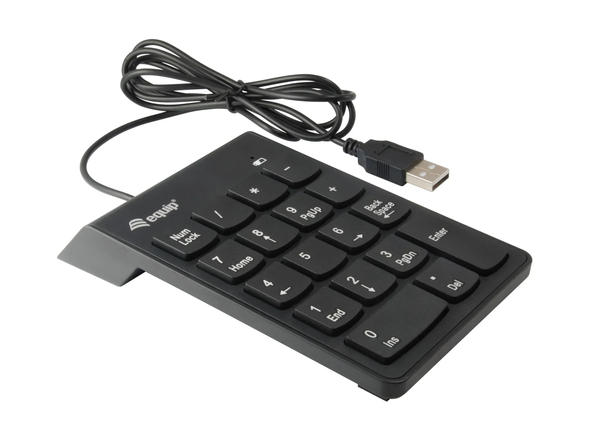 USB Nummernblock Keypad 245205, Plug-and-Play, schwarz - 0
