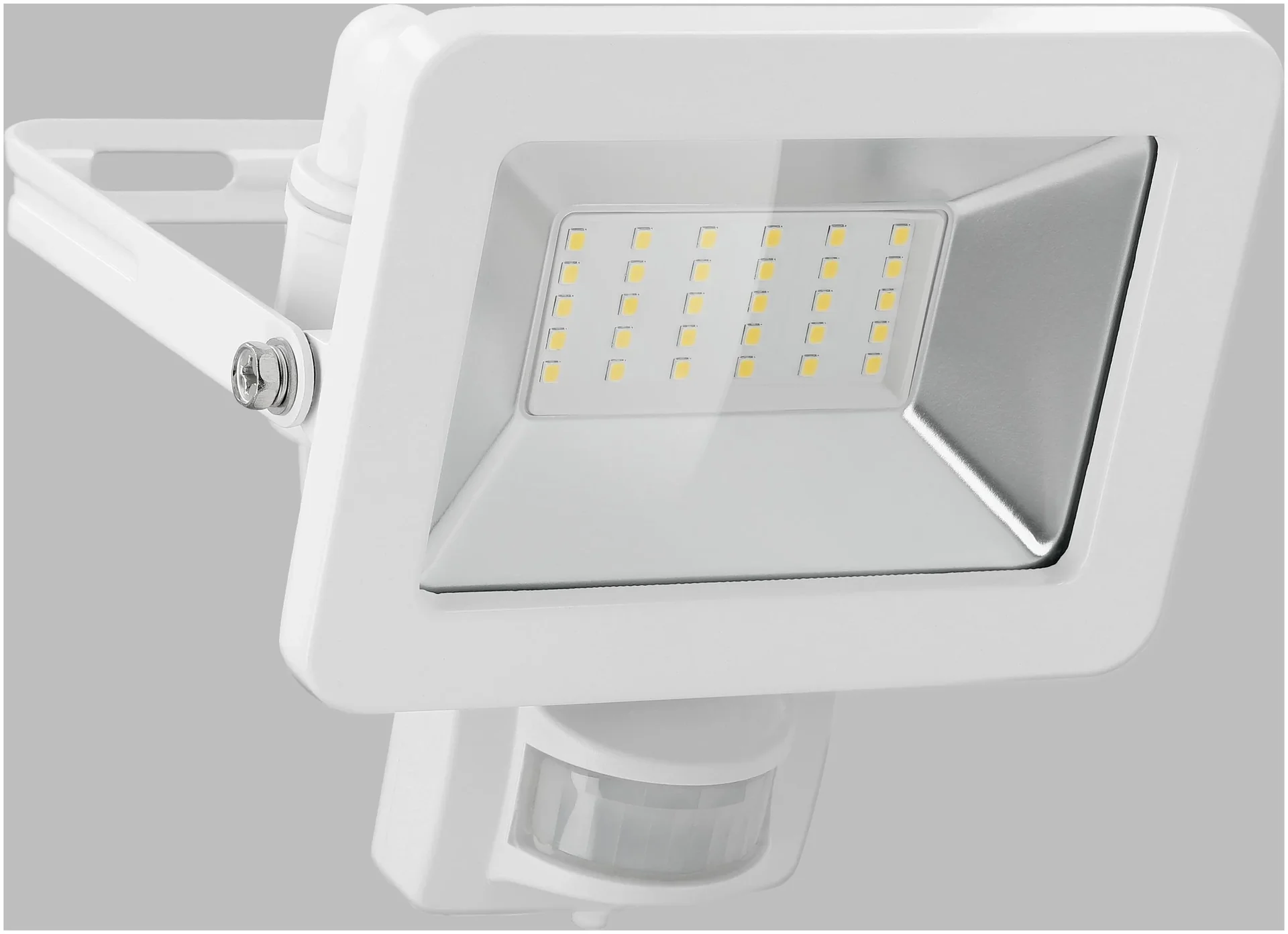 LED Außenstrahler mit Bewegungsmelder Weiß, 30 Watt - 2550 Lumen - 0