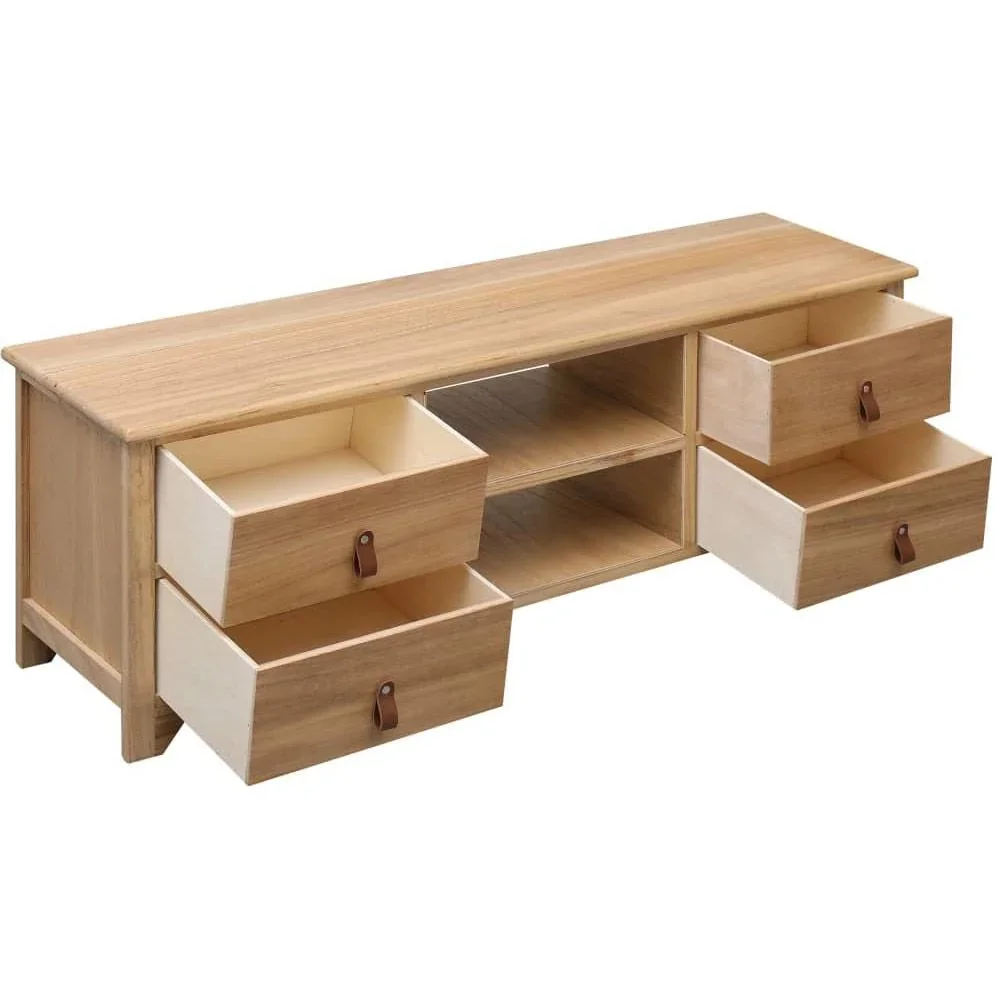 TV-Schrank 115x30x40 cm paulownia Holz - 1