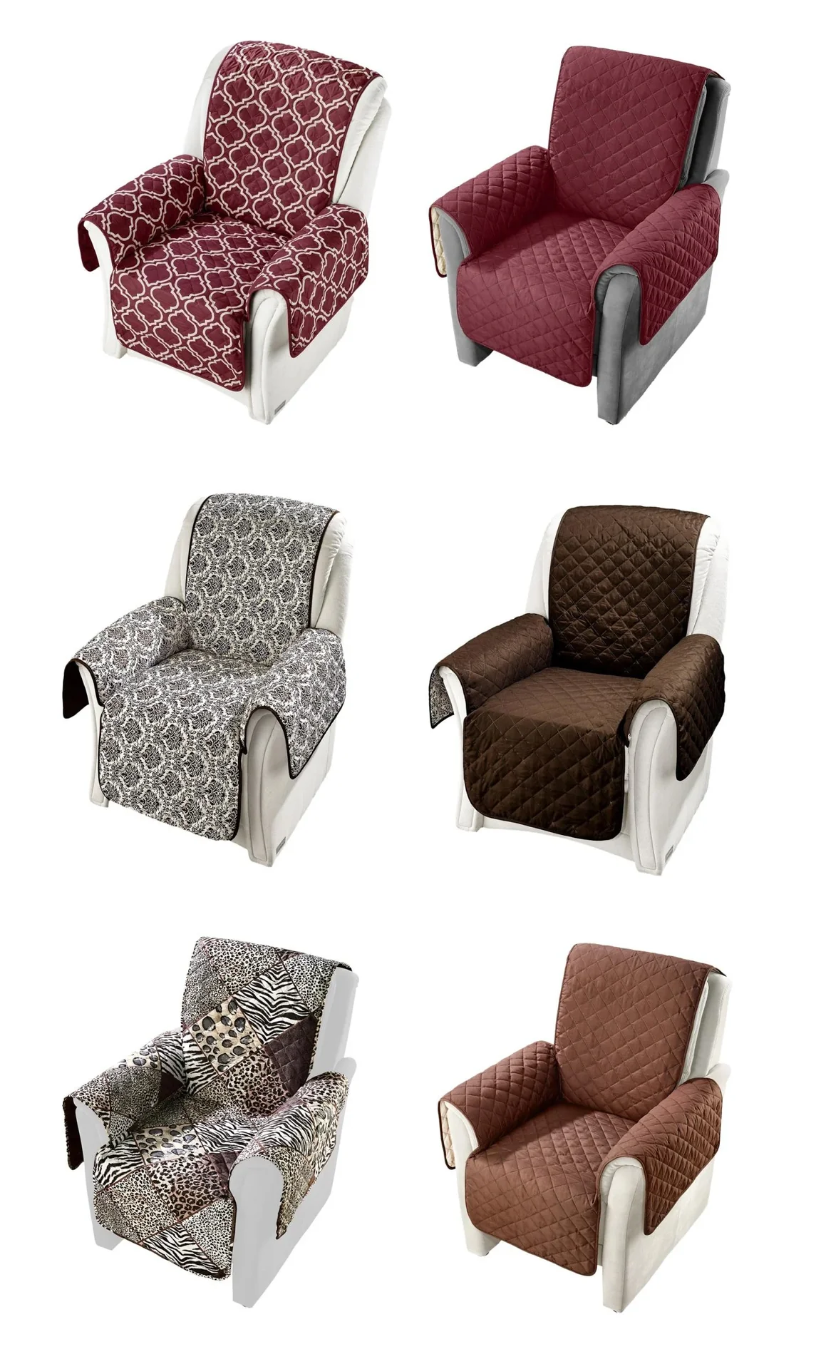 Wende-Sesselschoner, Schonbezug, Bordeaux - 0