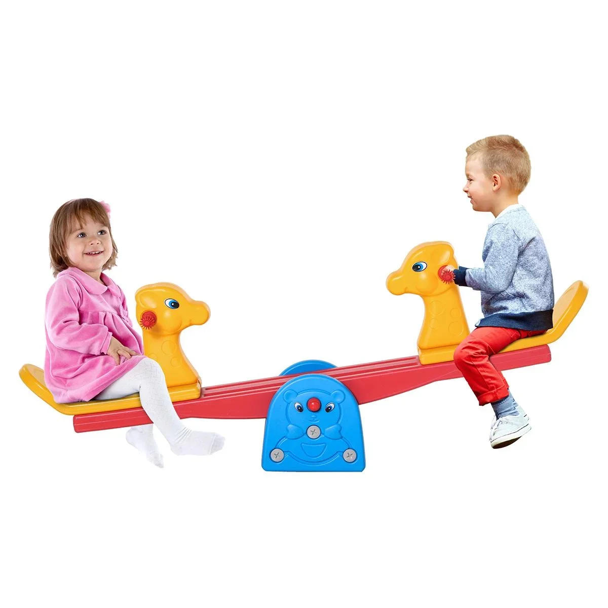 Kinder Gartenwippe Wippe mit Hirschform Kinderwippe Karussellwippe für 1-4 Jahre Kinder Kunststoff mehrfarbig 150 x 32 x - 1