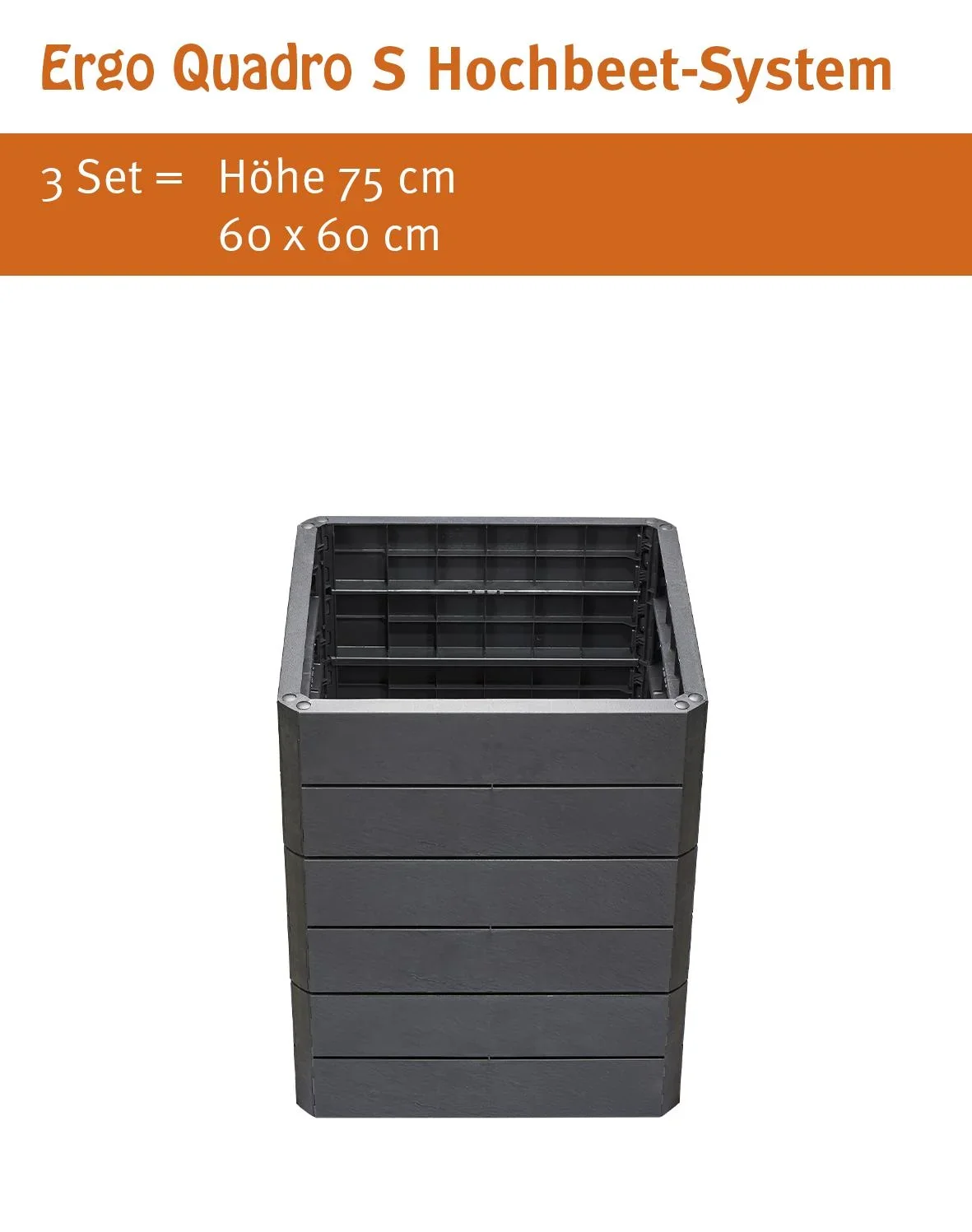 Hochbeet-System Stone "Ergo Quadro", Größe S - 6