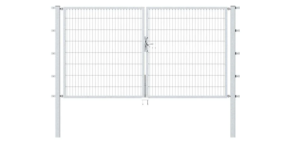 Doppeltor Flexo mit Zubehör, feuerverzinkt, Breite 200 cm, Höhe 160 cm, PF: 60x0 cm - 0