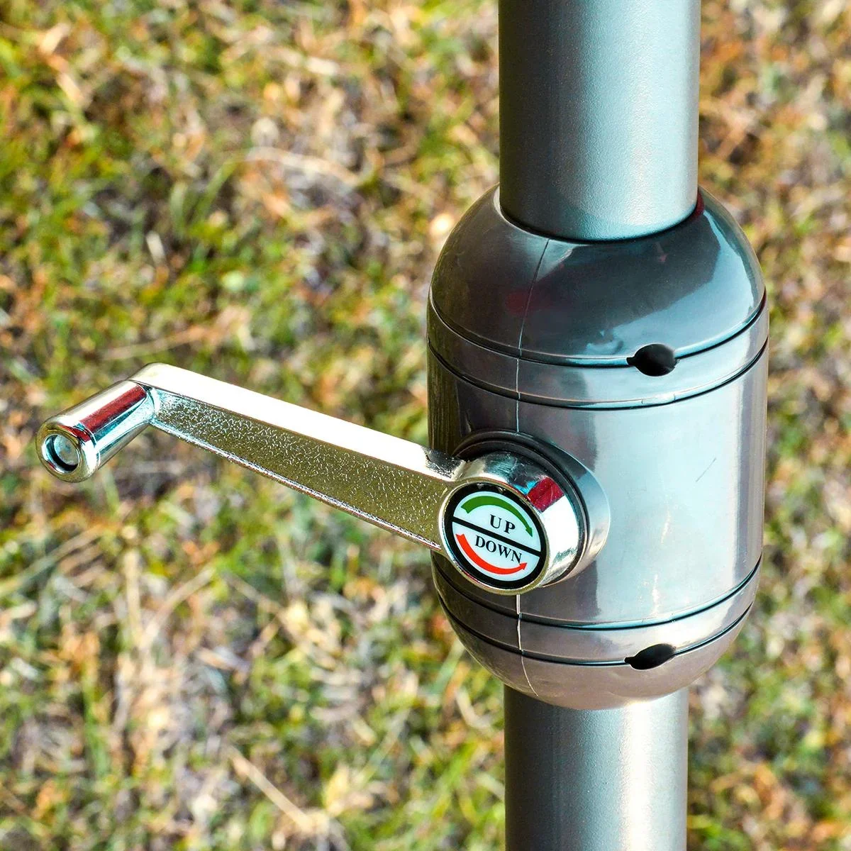 Doppel-Sonnenschirm mit Handkurbel dunkelgrün - 3