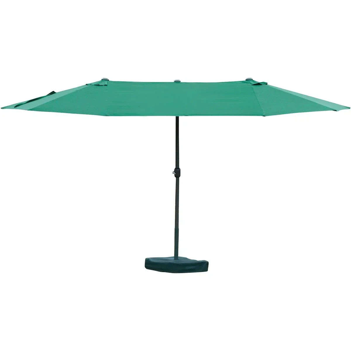 Doppel-Sonnenschirm mit Handkurbel dunkelgrün - 4