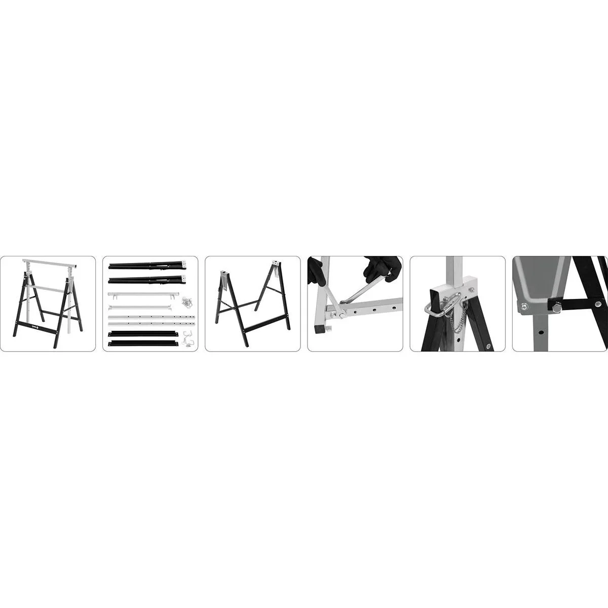 Höhenverstellbarer Bock - max 200kg - verstellbar von 79 bis 130cm - 0