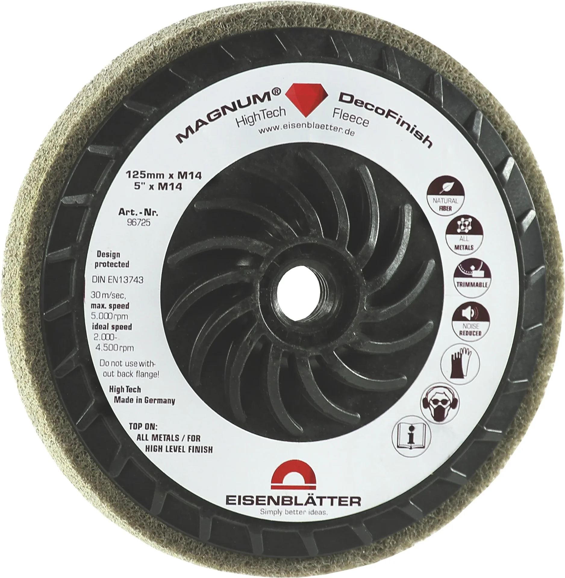 Schleifscheibe MAGNUM DecoFinish 125 mm x M14 Gewinde - 4