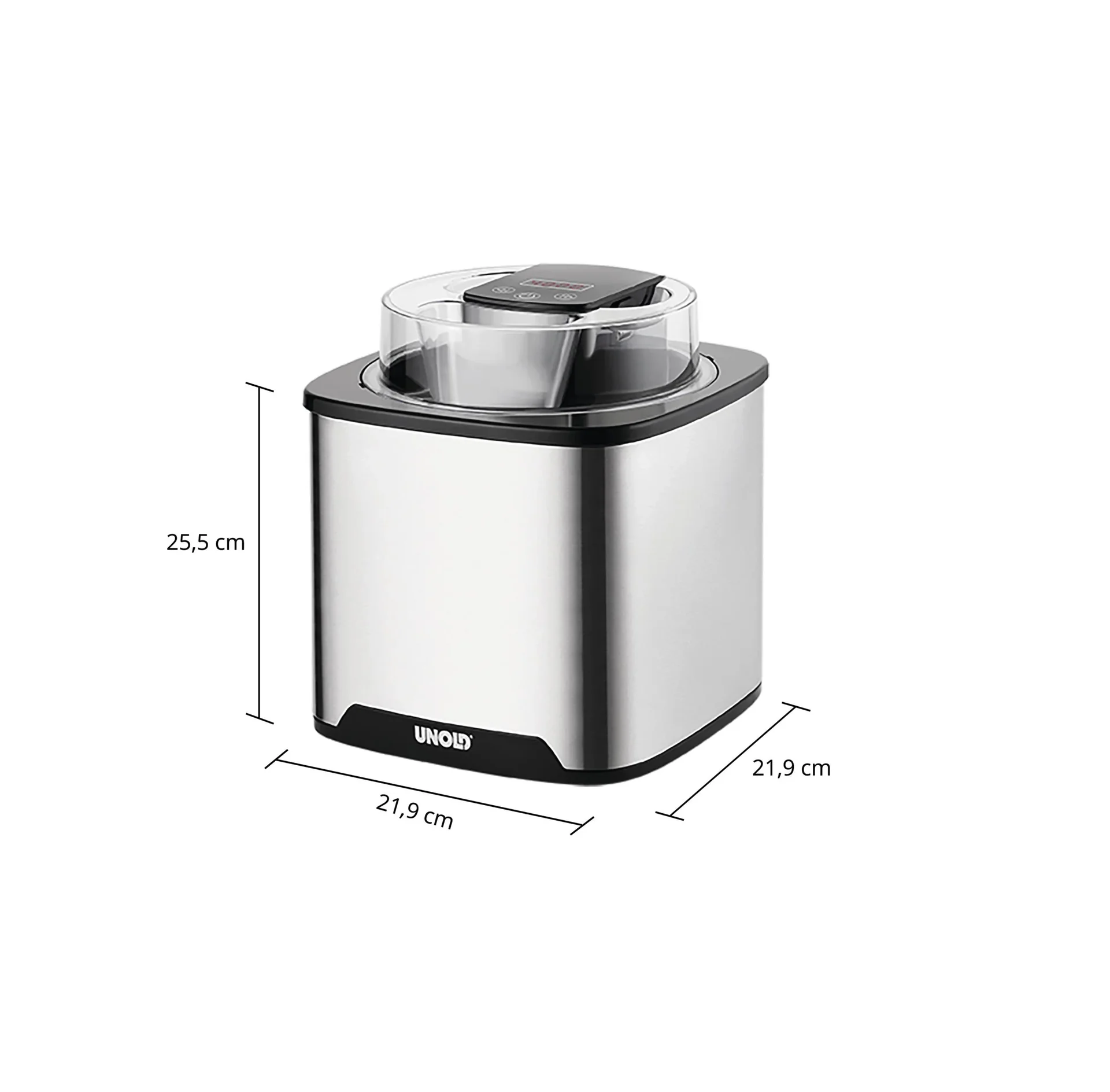 Eismaschine Gelato 1,5 Liter Inhalt, Edelstahl - 1