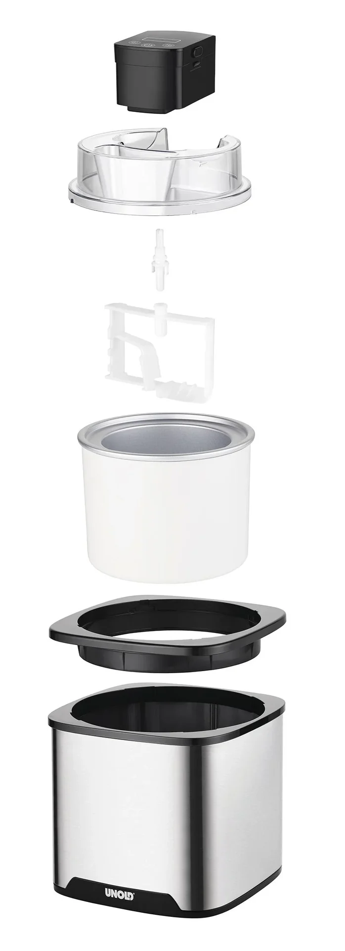 Eismaschine Gelato 1,5 Liter Inhalt, Edelstahl - 5