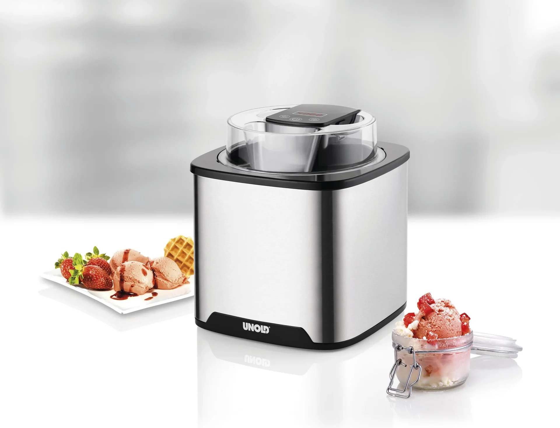 Eismaschine Gelato 1,5 Liter Inhalt, Edelstahl - 6