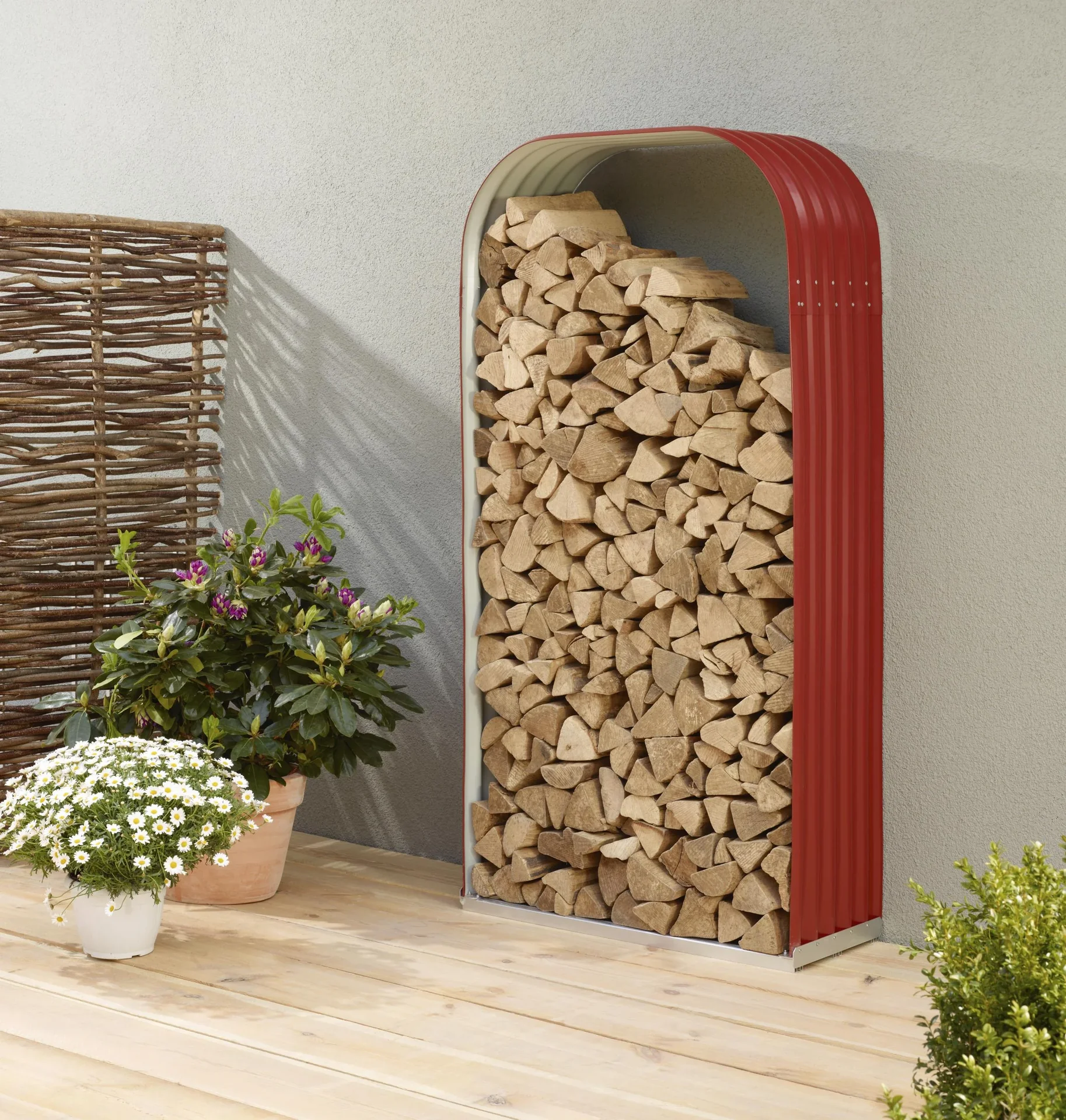 Kaminholzregal Lignum 401, hoch, rubin - 1
