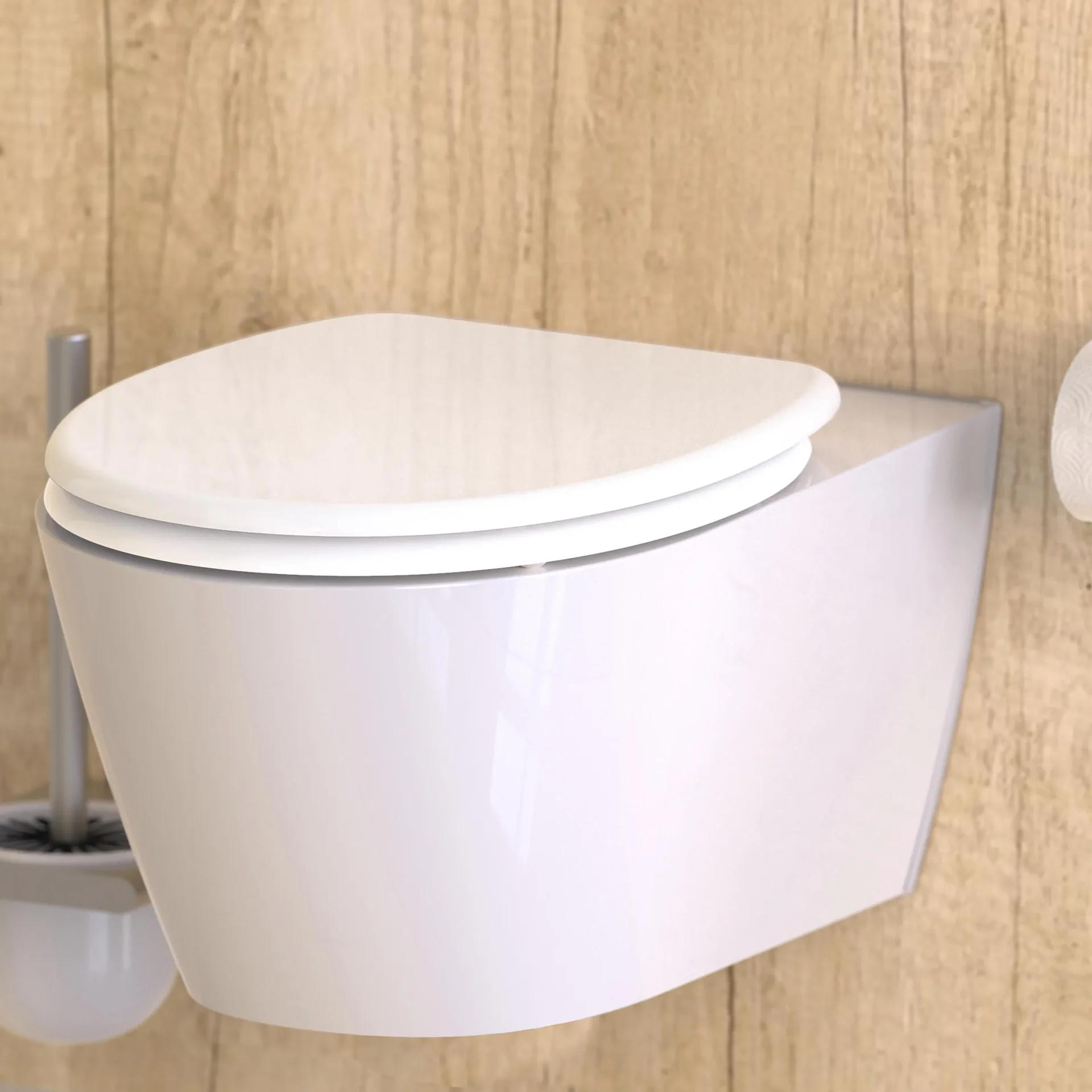 Duroplast WC-Sitz WHITE, mit Absenkautomatik und Schnellverschluss - 2
