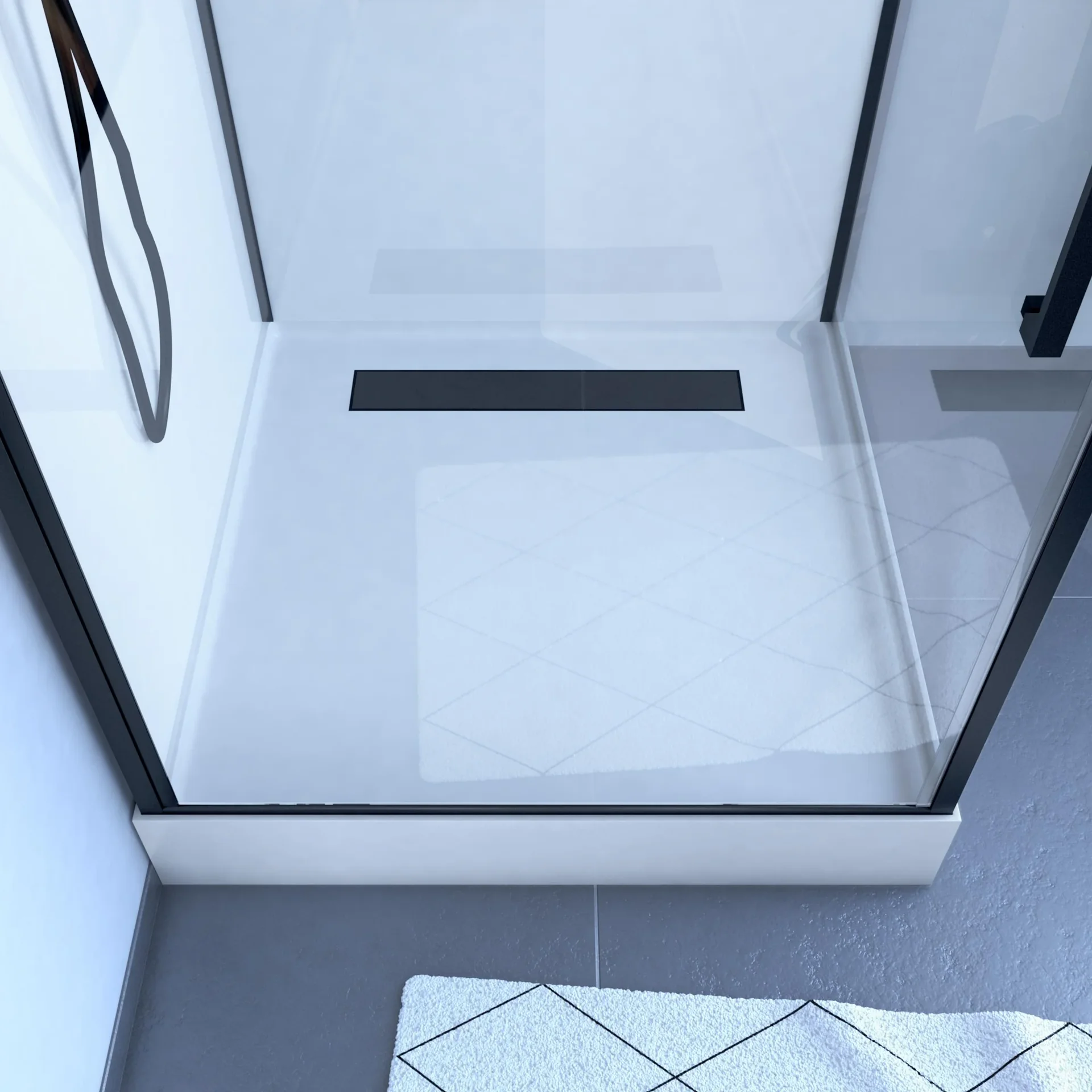 Komplettdusche "White Square" 90 x 90 x 215 cm - 2