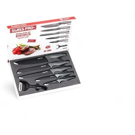 Küchenmesserset - 6-teilig - Carbon - Schwarz - 5