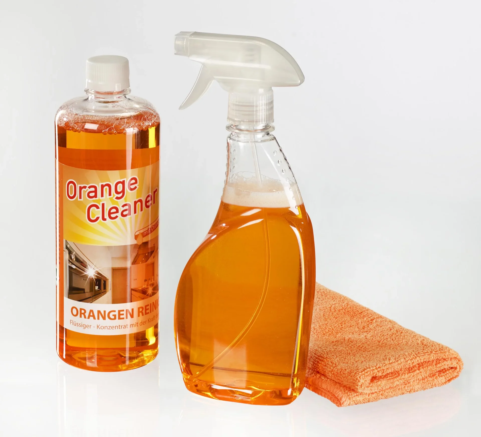 Orangenreiniger, 2 x 750 ml inklusive Sprühflasche und Mikrofasertuch - 4
