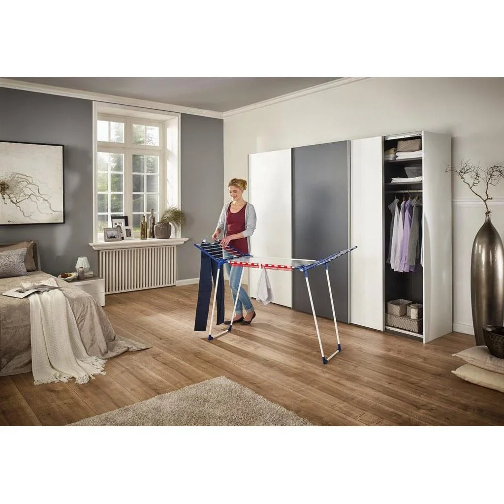 Zusammenklappbarer Wäscheständer - 55x157x87cm - 15 Meter Trockenlänge - Pegasus 150 Solid Slim - 2