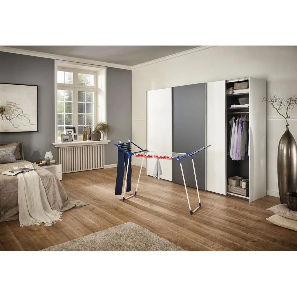 Zusammenklappbarer Wäscheständer - 55x157x87cm - 15 Meter Trockenlänge - Pegasus 150 Solid Slim - 3