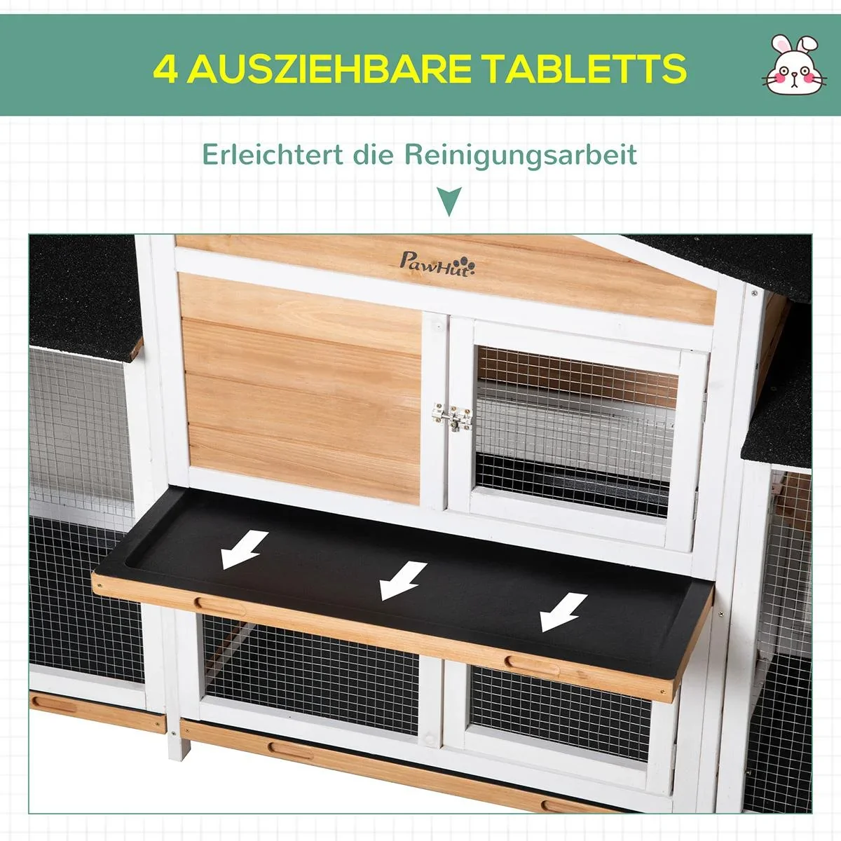 Kleintierstall mit Freilauf Rampe - 1