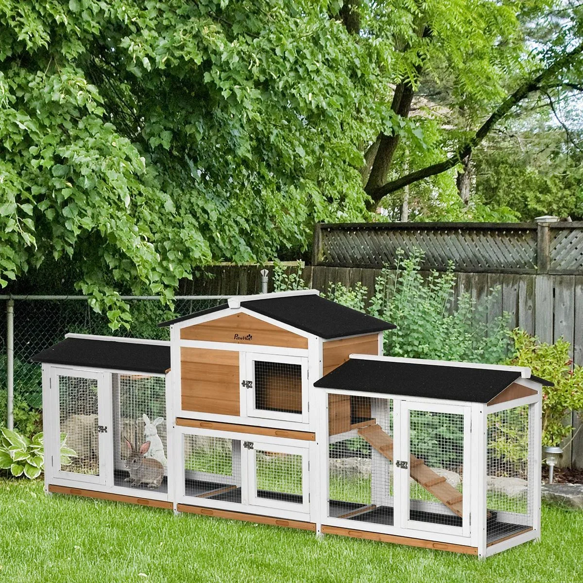 Kleintierstall mit Freilauf Rampe - 2