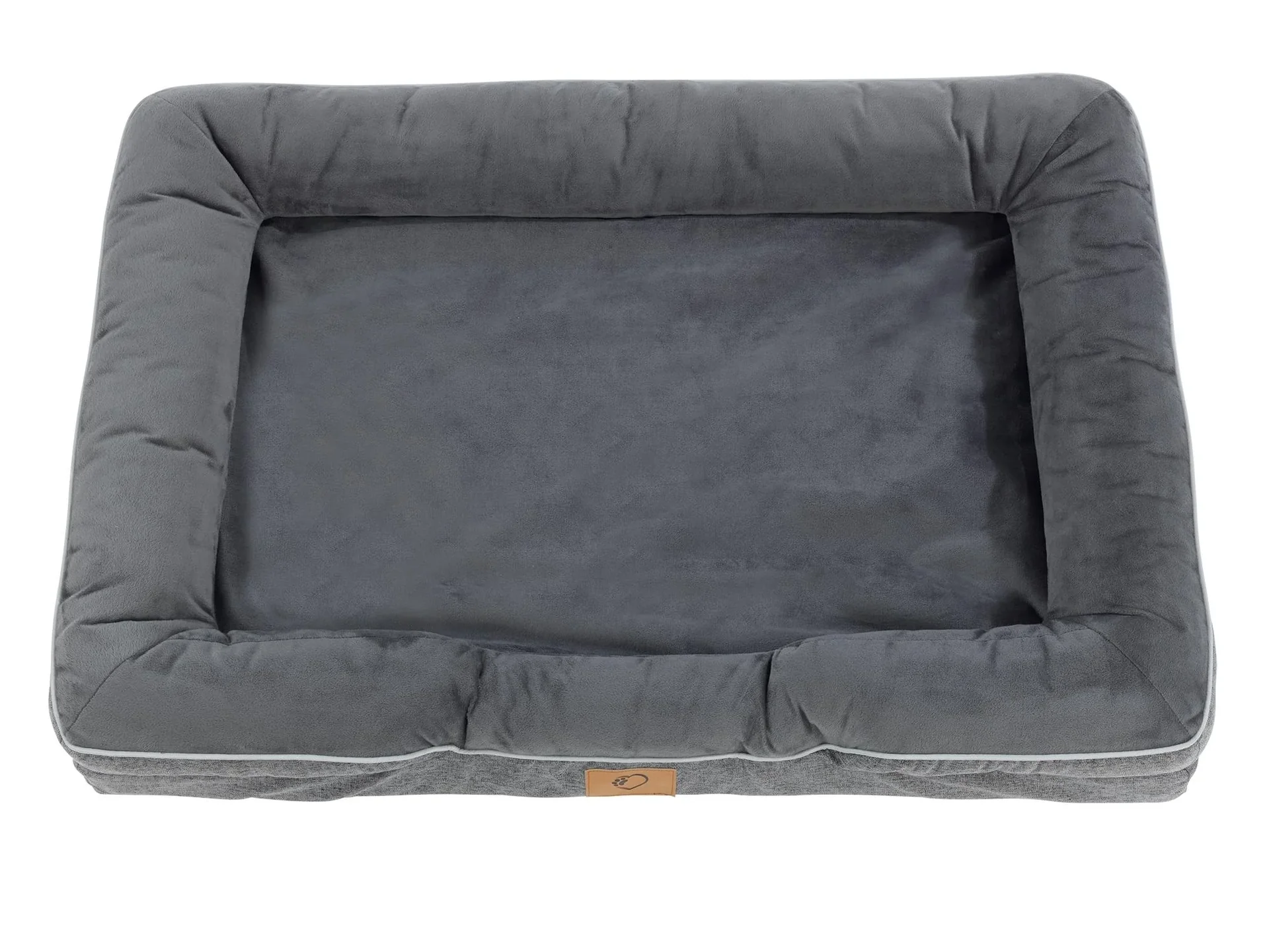 Orthopädisches Hundebett, Grau, Größe L, 100 x 70 x 16 cm - 5