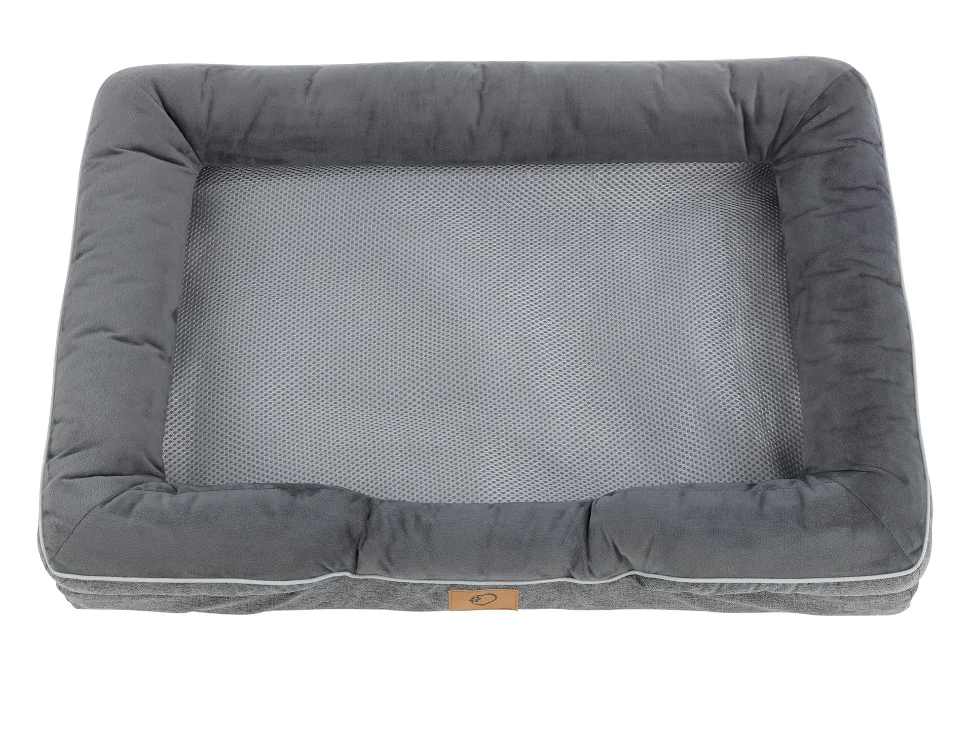 Orthopädisches Hundebett, Grau, Größe L, 100 x 70 x 16 cm - 7