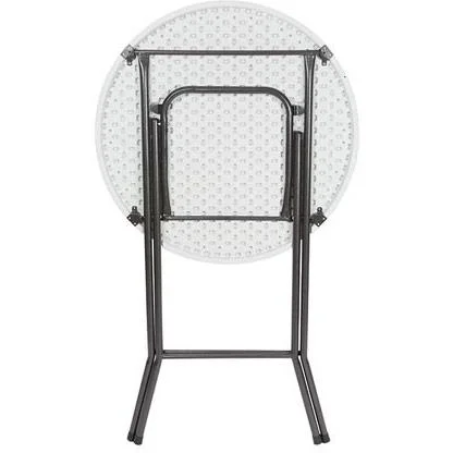 Runder Klapptisch - 80 x 110 cm (ø x H) - Weiß - 1