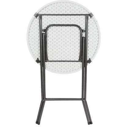 Runder Klapptisch - 80 x 110 cm (ø x H) - Weiß - 1