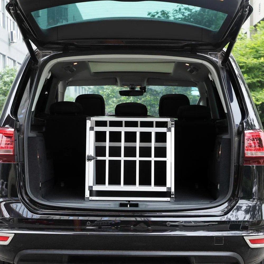 Hundetransportbox M 70x54x51cm Aluminium - 5