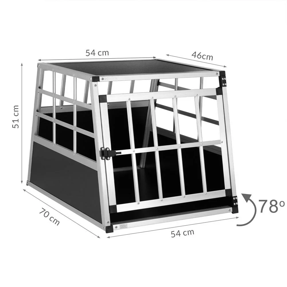 Hundetransportbox M 70x54x51cm Aluminium - 7