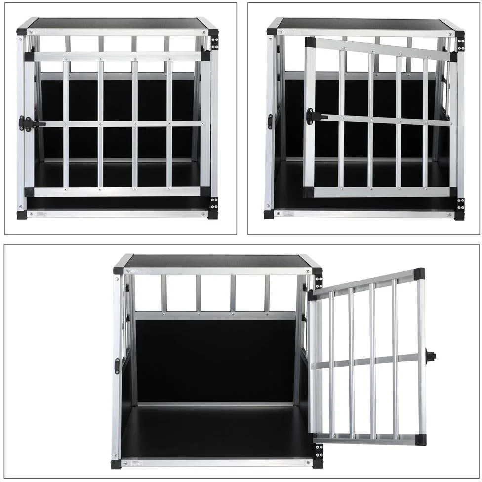 Hundetransportbox M 70x54x51cm Aluminium - 8