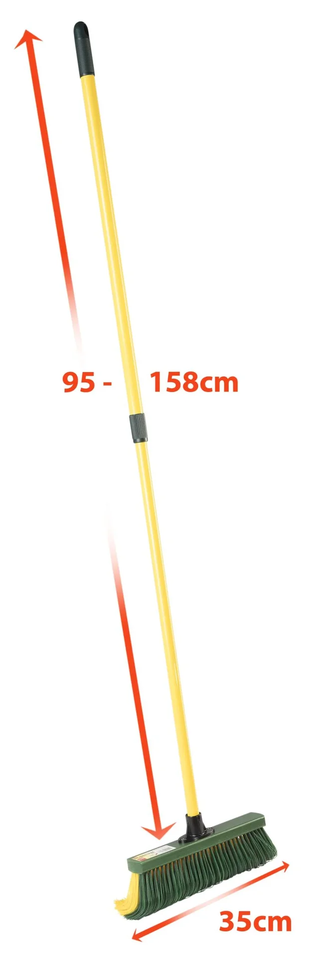 Krallenbesen mit Teleskopstiel, 35 cm breit - 4