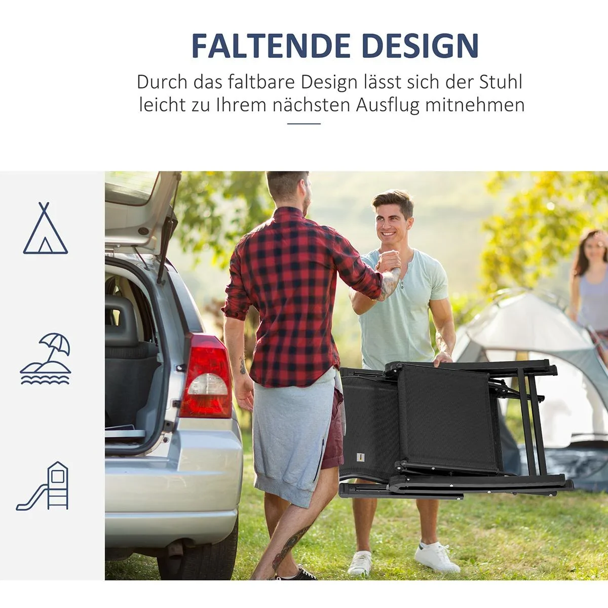 Garten Beistelltisch Couchtisch Gartentisch Balkontisch Polyrattan Schwarz 85 x 50 x 39 cm - 1