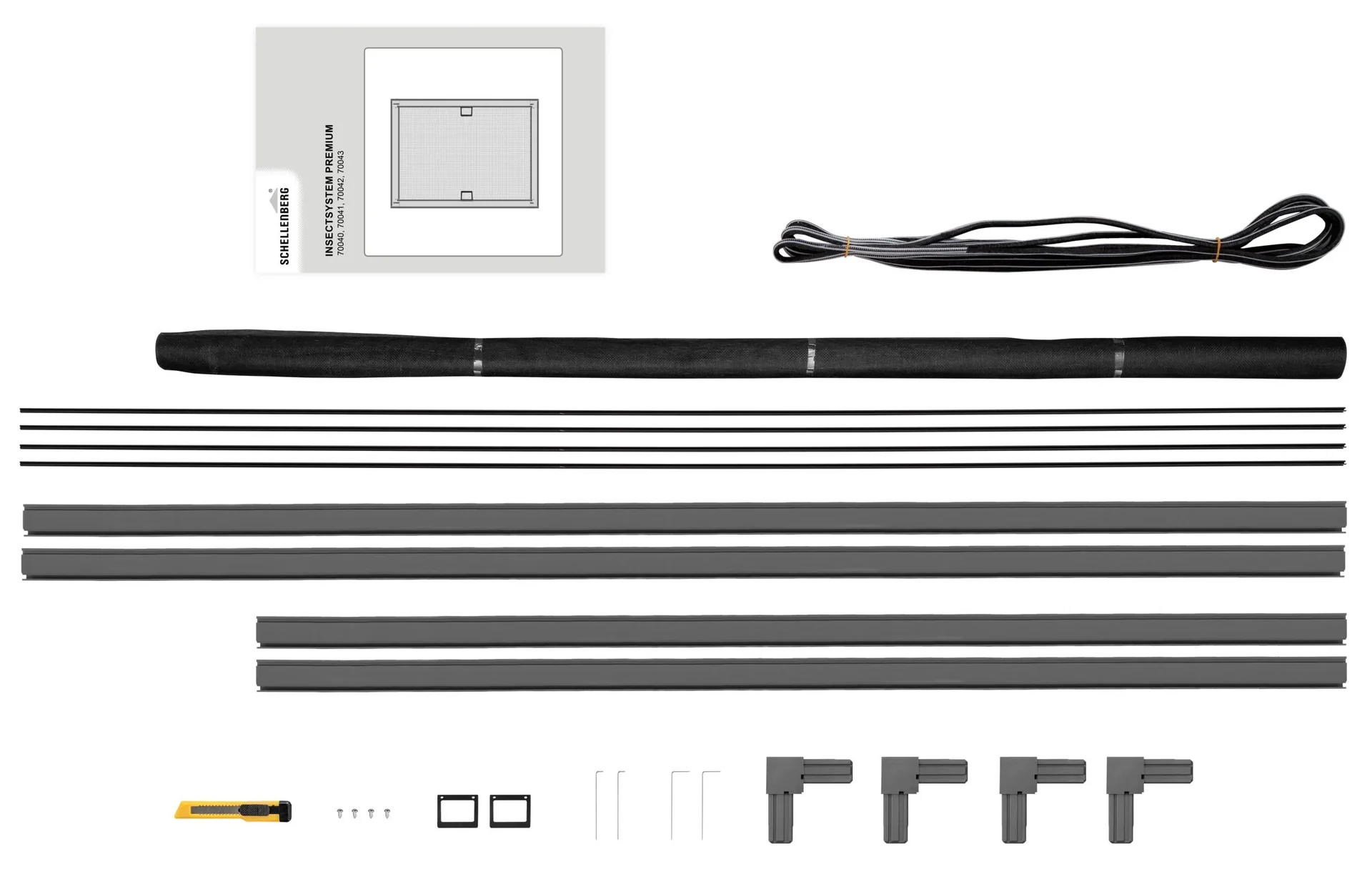 Insektenschutzfenster PREMIUM, Farbe anthrazit, 100 x 120 cm - 0