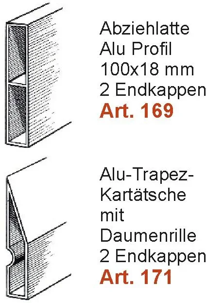 Richtlatte und Trapezlatte mit Bemaßung, 2er Set - 0