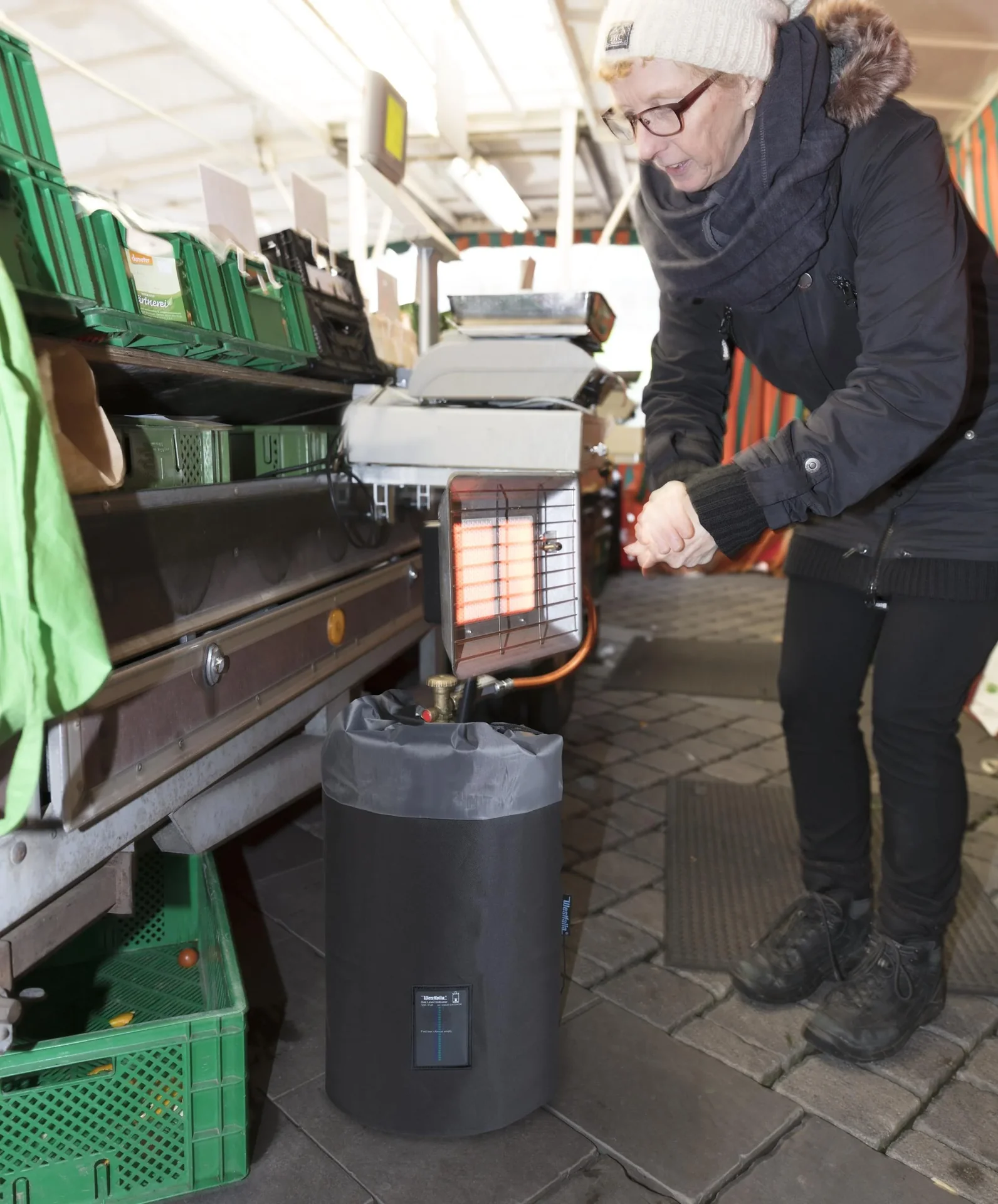 Gasflaschen-Abdeckung mit Gasstandsanzeige - 0