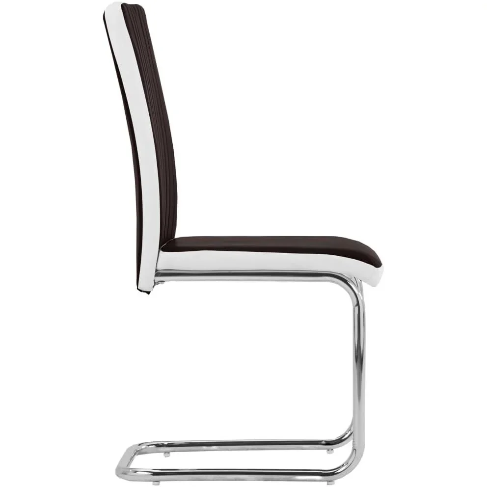 Esszimmerstühle 2-Sitzer Kunstleder braun - 3