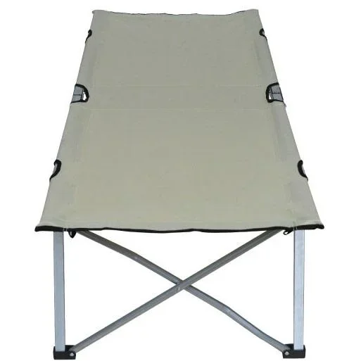 Feldbett Campingbett Liege Klappbett mit Tasche Beige - 4