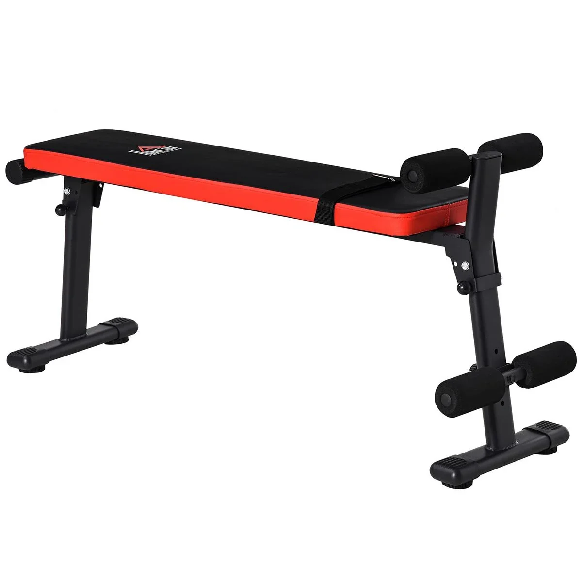 einstellbare Beinplatzierungen Übung faltbares Trainingsgerät für Zuhause Büro und Fitnessstudio Stahl PU Schwarz+Rot 12 - 2