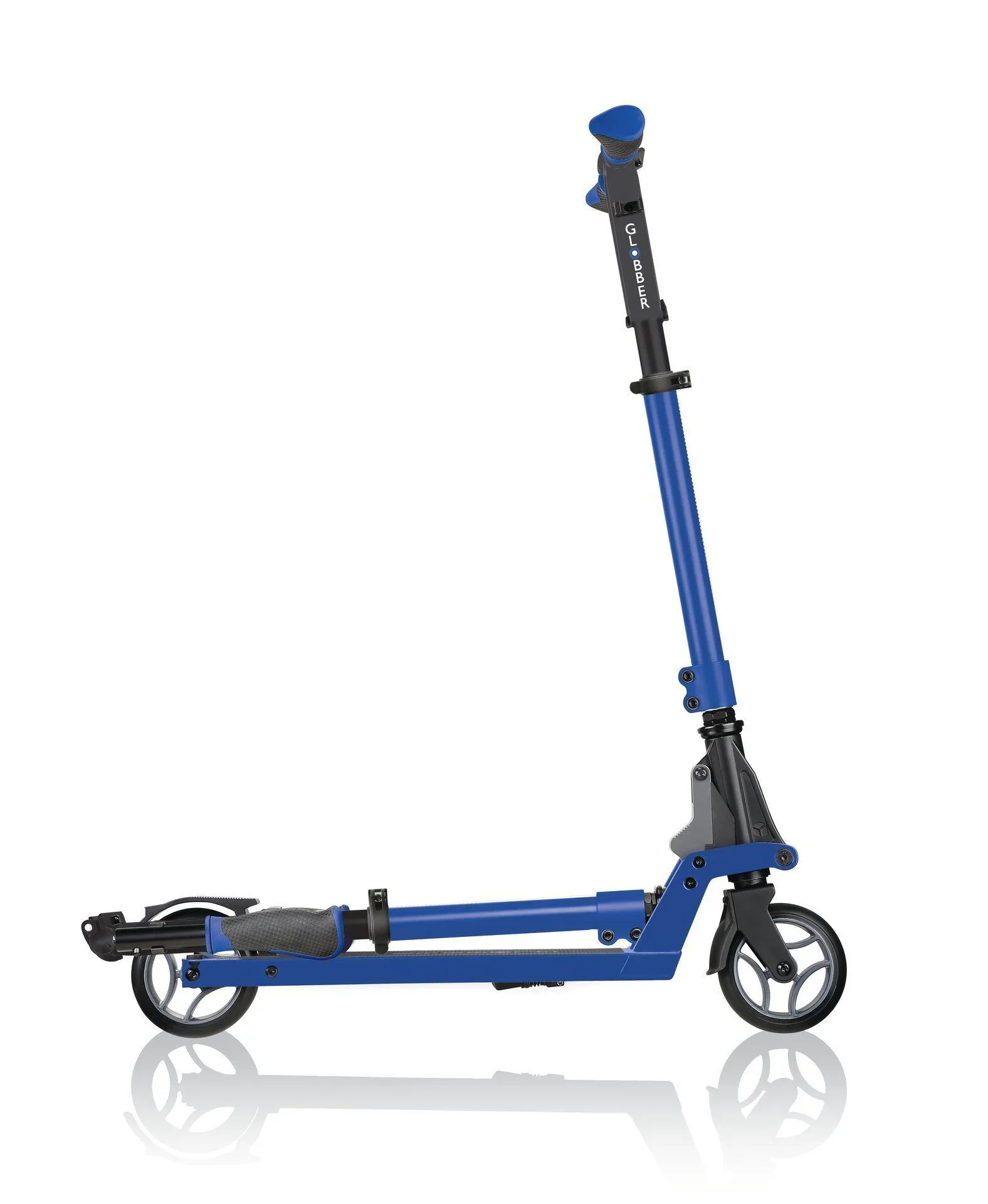 ONE K 125 Tretroller, 125 mm extra breit, ABEC 7, höhenverstellbar, Klappmechanismus, blau - 2