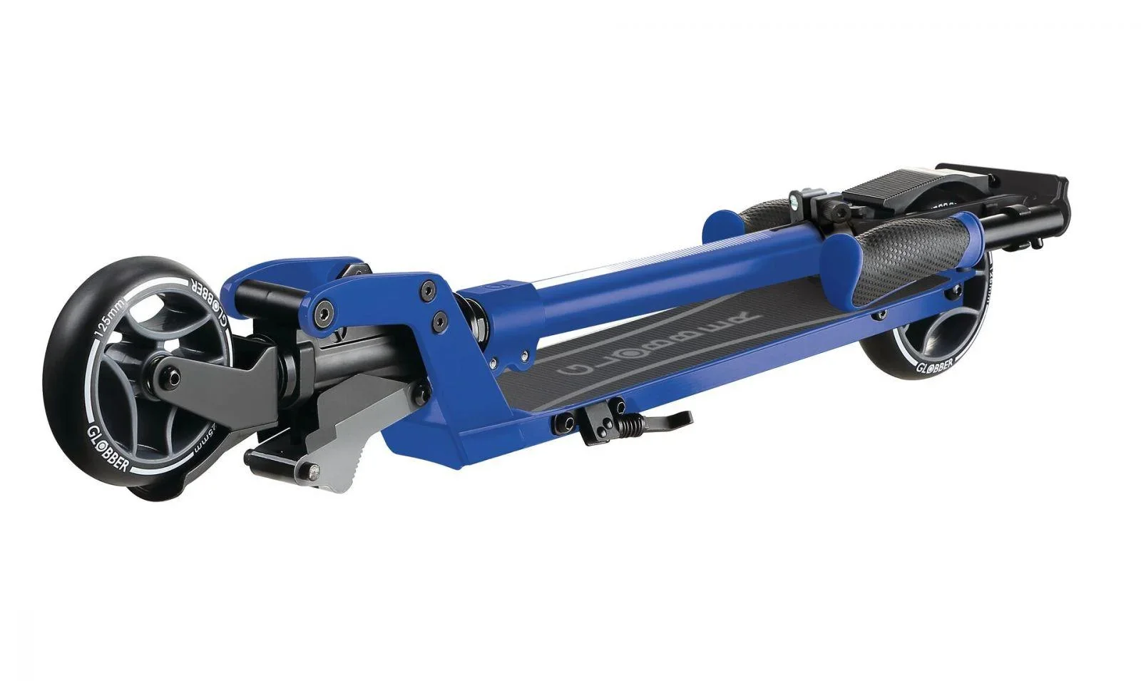 ONE K 125 Tretroller, 125 mm extra breit, ABEC 7, höhenverstellbar, Klappmechanismus, blau - 7